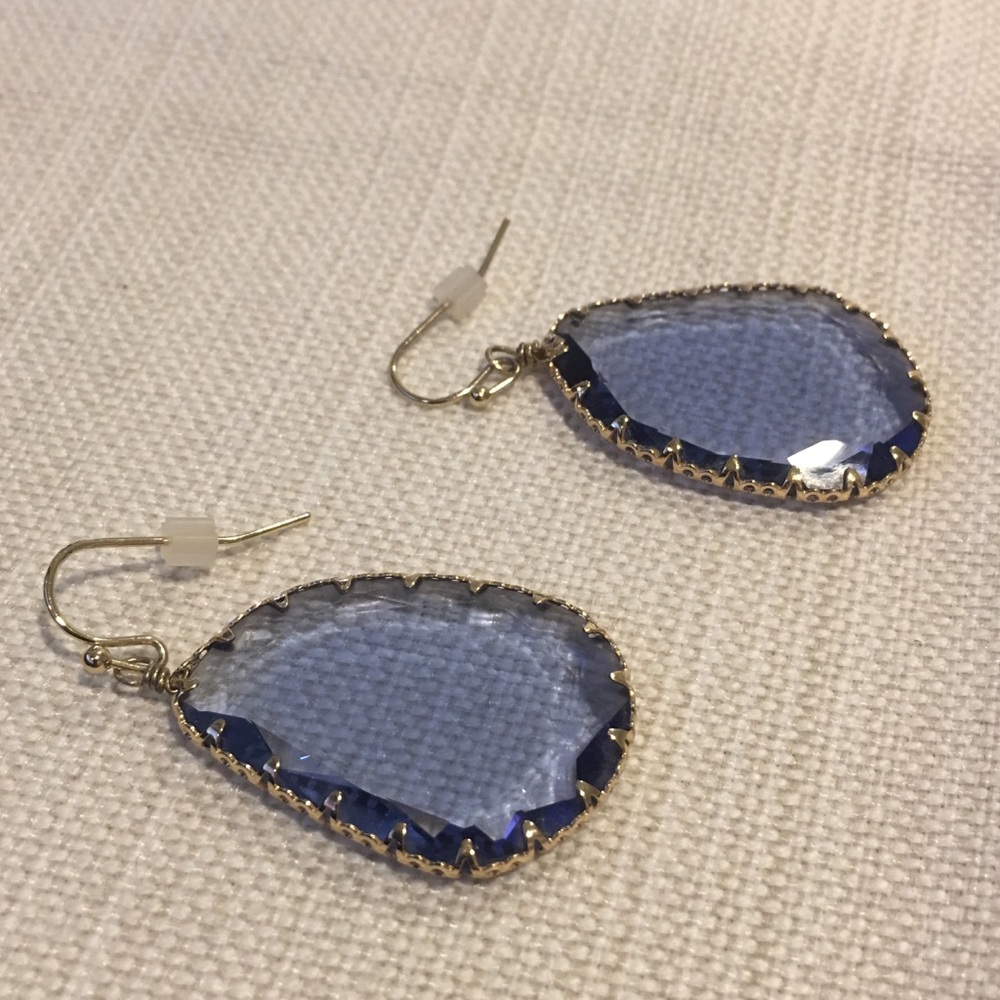 Anthropologie Amethyst and Gold Earrings